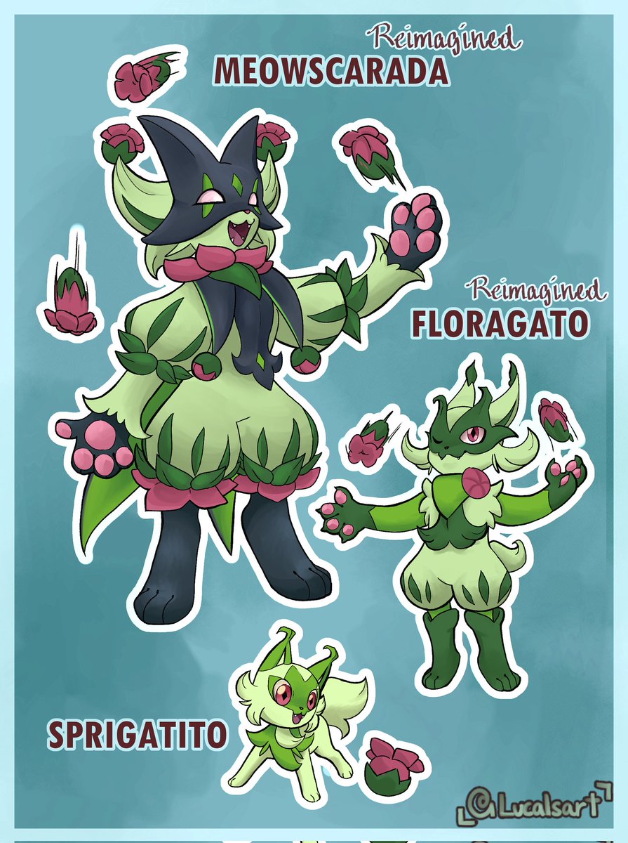 Lucalsart's tweet photo. #meowscarada reimagined
#pokemonsv #Sprigatito  #floragato https://t.co/EoL1vyCur0