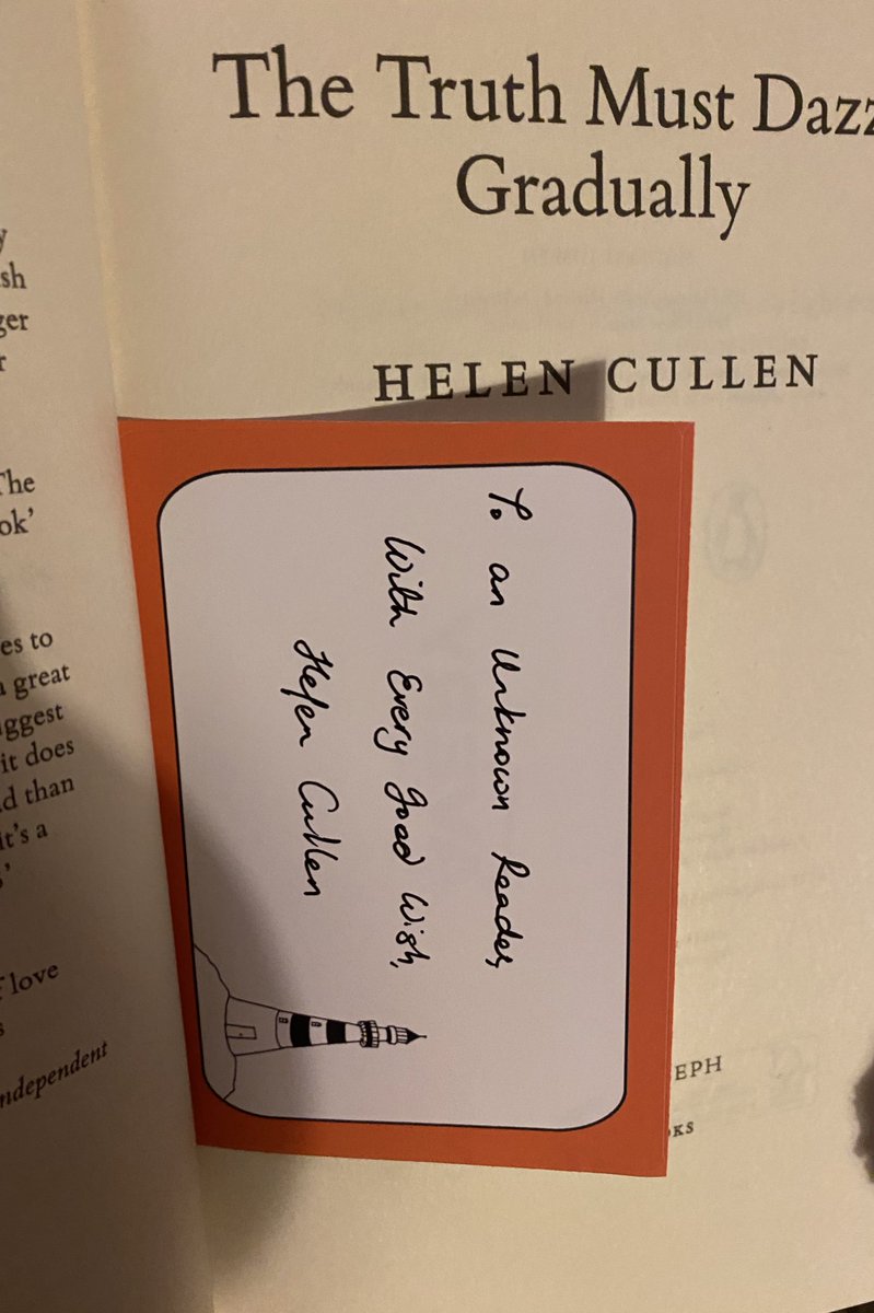 howayiz's tweet photo. Starting The Truth Must Dazzle Gradually and found this - @wordsofhelen what a lovely touch https://t.co/r9vJnPqMnS