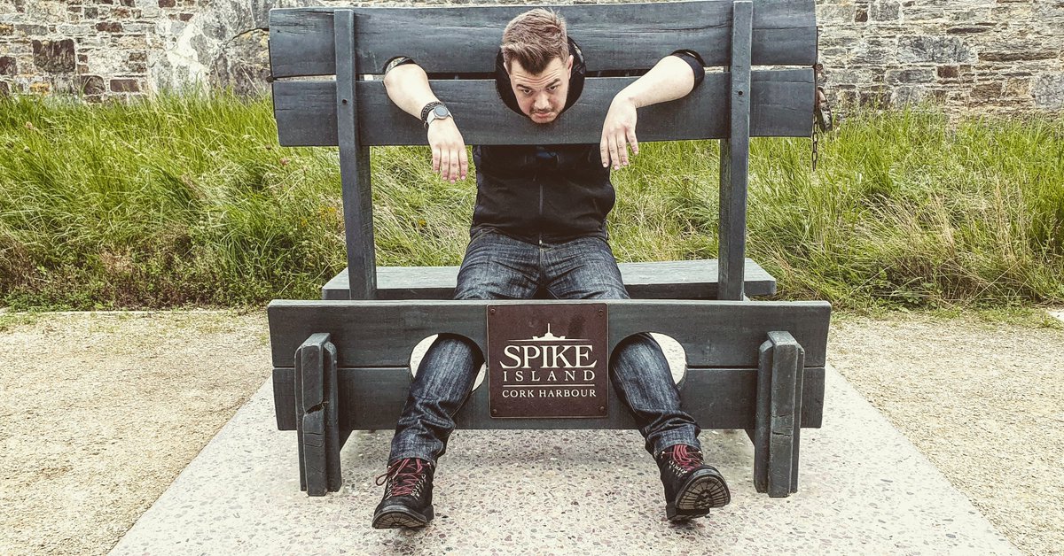 Spike island has got another victim, can never take an Aussie far from a prison this always happens. Hunted the spooks here for the second time and it was a blast. 
#Destinationfear <a href="/DakotaLaden/">Dakota Laden</a> <a href="/ChelseaLaden/">Chelsea Laden</a> <a href="/Alex_Schroeder4/">Alex Schroeder</a> <a href="/Tanner_Wiseman/">Tanner Wiseman</a>