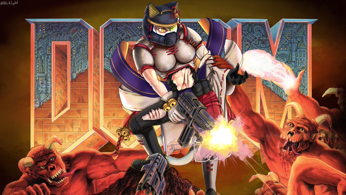 BlckLyht's tweet image. Rip &amp;amp; Tear
#ArtofNia #PRISMProject #VTuber #DOOM