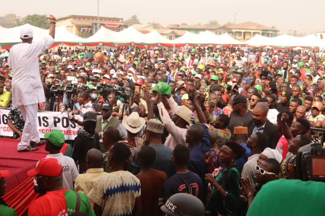 Thanks to the good people of Osun State for the turnout, warmth and support. Osun Obidient Family showed their commitment, and this made the Osogbo Rally lively and fun. Salute. -PO