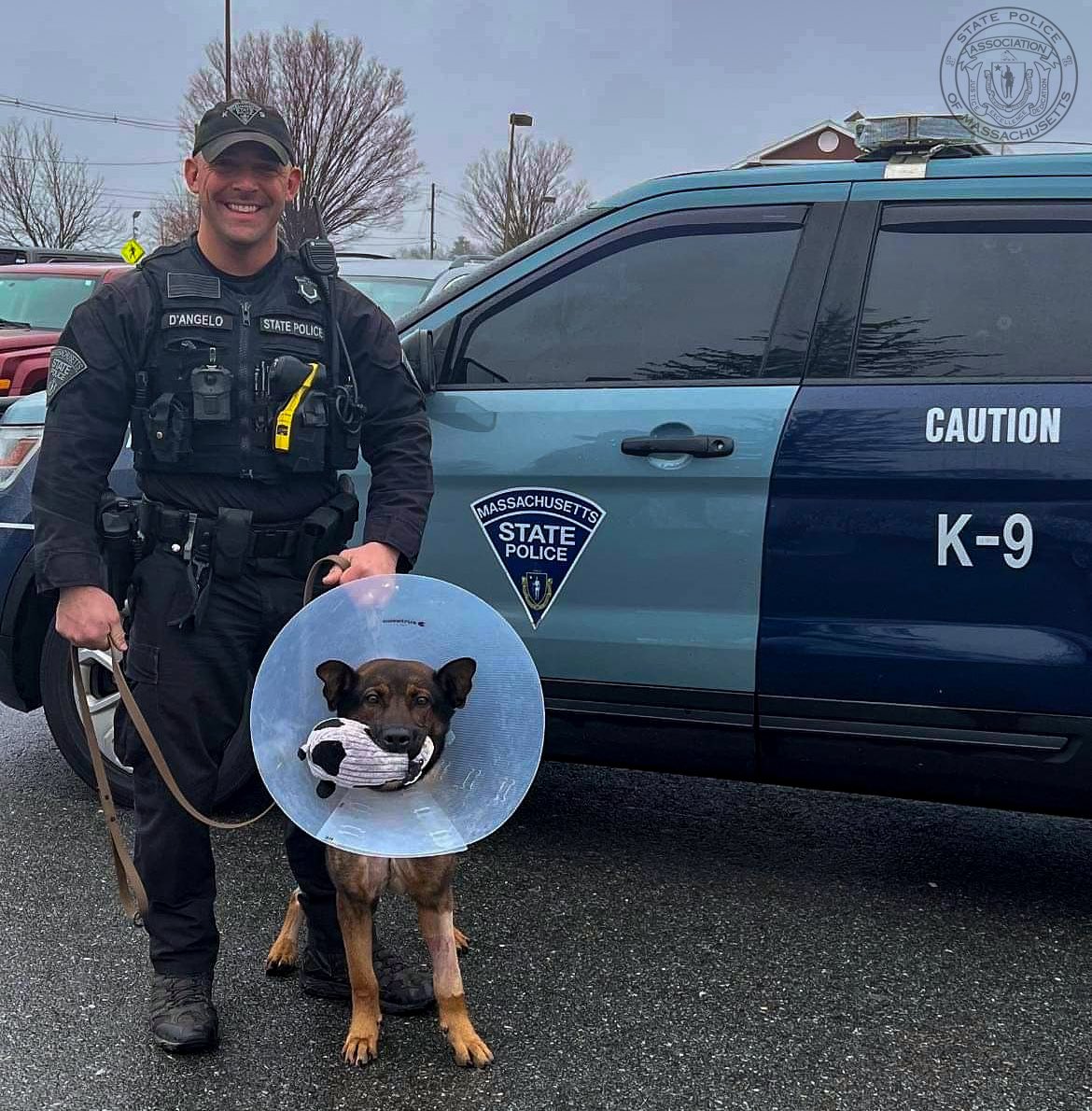 The Association is pleased to update that earlier this week MSP K-9 Barry was reunited with his partner Trooper D’Angelo &amp; is now home! Although he still has a long road ahead of him for recovery the veterinary staff are confident that he will make a full comeback!
