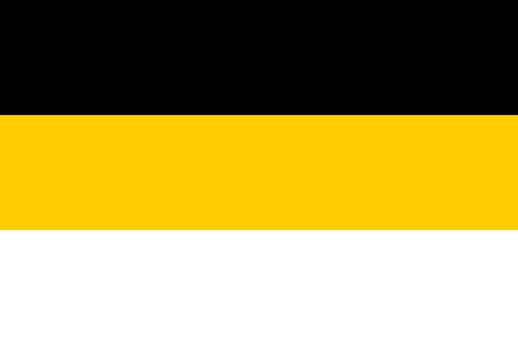 OneDayOneFlag's tweet photo. This was the flag of the Russian Empire between 1858 and 1896. This flag was the only to use the black-yellow-white tricolor in Russia, the yellow and black was the colors of the national emblem and the white stripe was added to distinguish from the Austrian Imperial flag. https://t.co/qBR9zQ8OGs