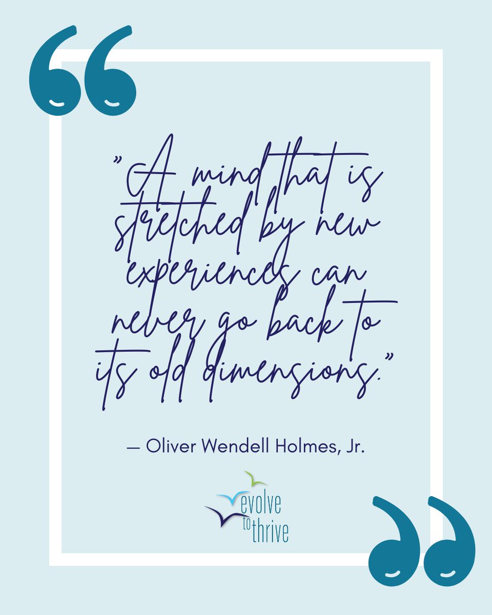 KatieVernoy's tweet photo. I love to seek out new experiences! Travel, meeting new people, and enjoying interesting food, art and culture - they are often mind expanding. How are you stretching your mind? #EvolveToThrive #Quotes https://t.co/QO3xfDeVTV