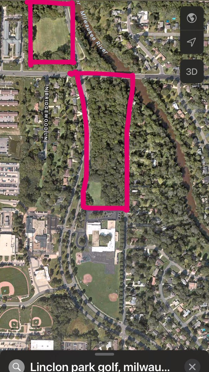 ChuckDoom's tweet photo. @DrGregLittle2 Dr. Little, I went to Parkway School elementary in Milwaukee 1988.
Please see the attached.  Circled in red is what we call Parkway Woods.  Our school owns it.  That’s the exact location you show on the 1838 survey of burial mounds on the Milwaukee river bend. https://t.co/Hk6WMLhvCy