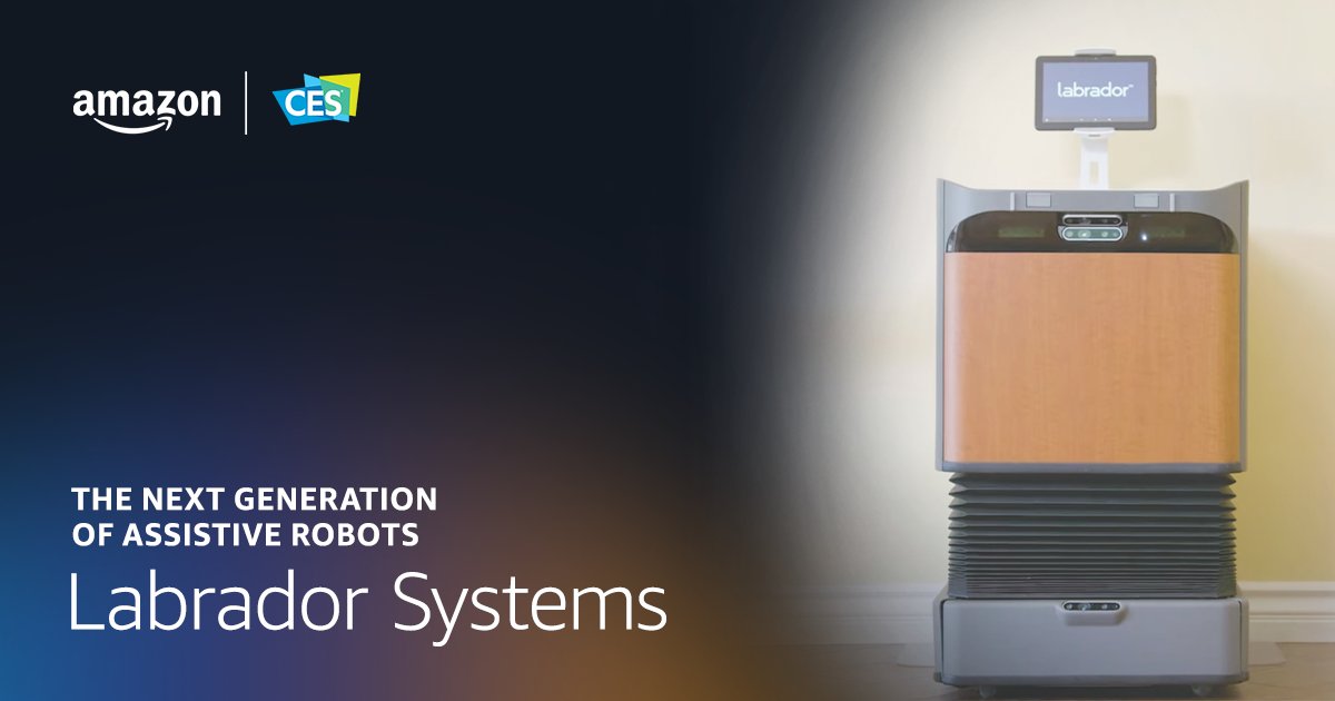 alexadevs's tweet photo. At #CES2023 we are proud to showcase how personal assistive π€ robot company, Labrador Systems, backed by the Alexa Fund, is making #morepossible for the loved ones in your life.
Learn more π https://t.co/e9boefyME9
#AmazonCES #Alexa #AlexaFund https://t.co/X7nd5JrVSr