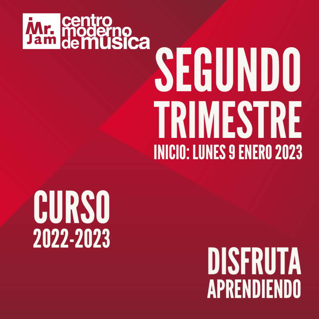 Recuerda que comenzamos este próximo lunes 9 Enero 2023 las clases del segundo trimestre.👍
MrJam, tu escuela moderna de Música.
·
·
·
·
#mrjam #bilbao #musica #musika #eskola #escuelademusica #clasesguitarra #clasespiano #clasescanto #clasesbateria #clasesbajo #deusto