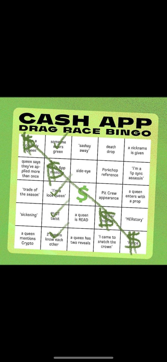 daisyxbabyy's tweet photo. @CashApp @RuPaulsDragRace CashApp: $daisymichelle #CashAppDragRaceBingo https://t.co/2SE7x0Dfyz