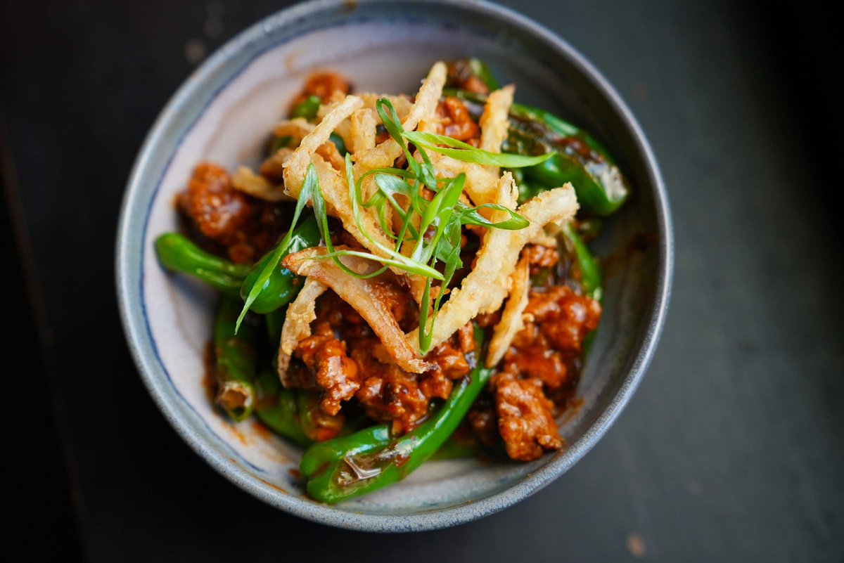 namakodc's tweet photo. Charred Shishito Peppers, chili, garlic, ground pork mapo tofu.  😍 #namako #dc #14thandU    https://t.co/6qqgpAEpWc https://t.co/sXDimXPSpw