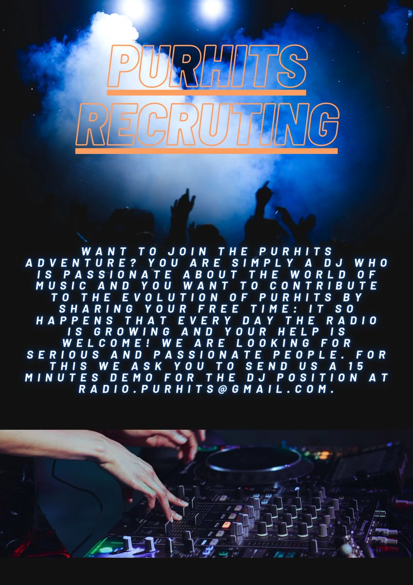 PurhitsRadio's tweet photo. How much time should I spend on purhits? 

One hour, two hours It is up to you to choose according to your availability!
You have no obligation, however you must respect your commitments of your eventual mixes: share the respect for the listeners and for the team. https://t.co/fvEzkzoqhj