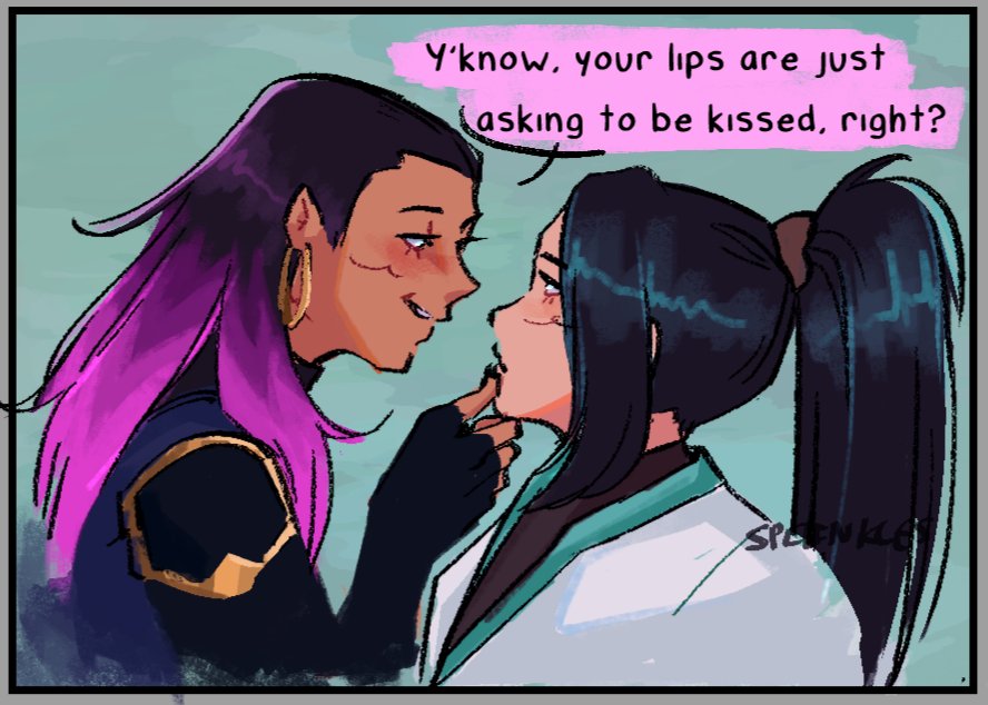 Spliinkles's tweet photo. Reyna flirts, but Sage demands | #Valorant #valorantart #reyge https://t.co/2EDH4l6bu5