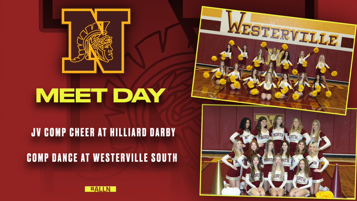 NorthWarriorsAD's tweet photo. Best of luck to our Warrior @wn_cheerleading teams in action today:

📣 JV Comp at Hilliard Darby Spirit Series
💃 Comp Dance at South (OASSA Qualifier)

Good luck ladies!!

#ALLN https://t.co/hVLLtkMSt6