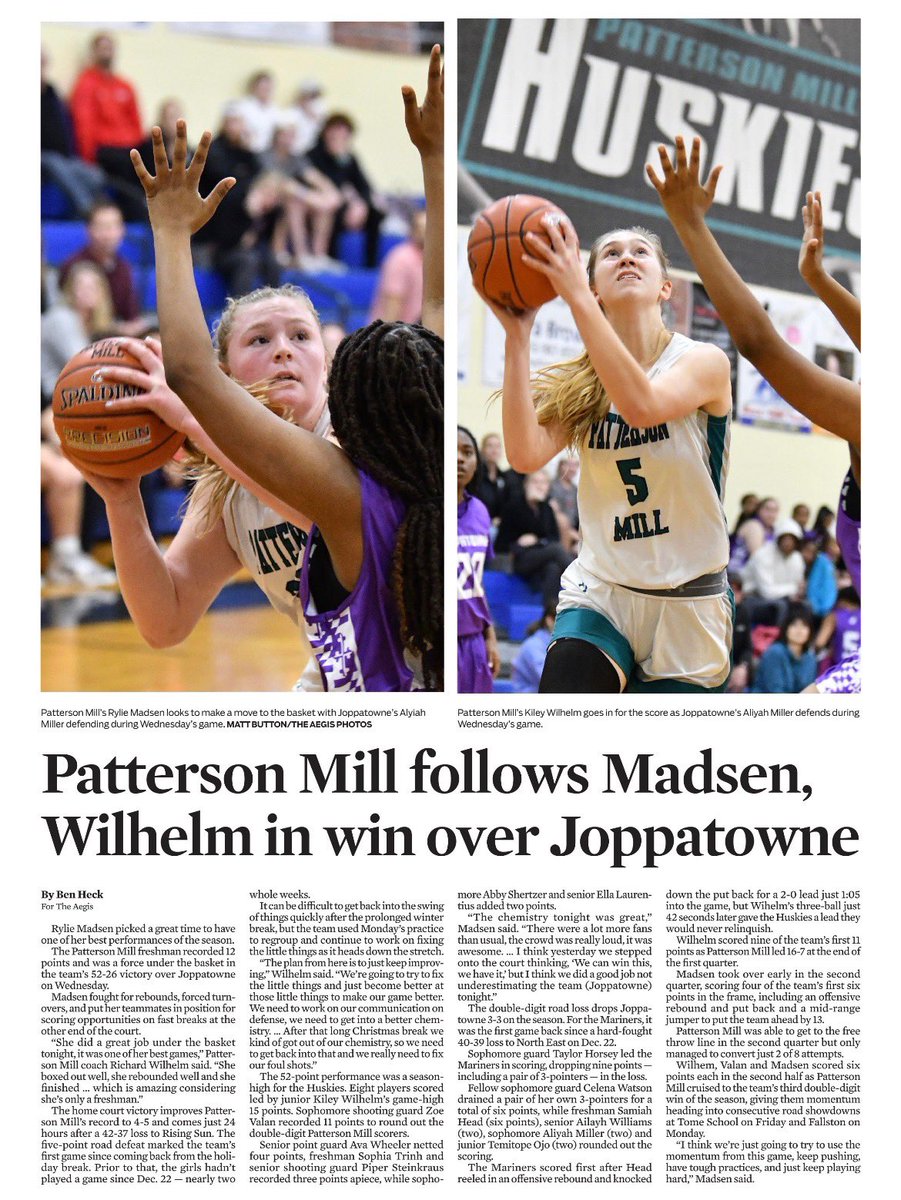 Congratulations to <a href="/Kileywilhelm5/">Kileywilhelm</a> and the Patterson Mills team on their win over Joppatowne!