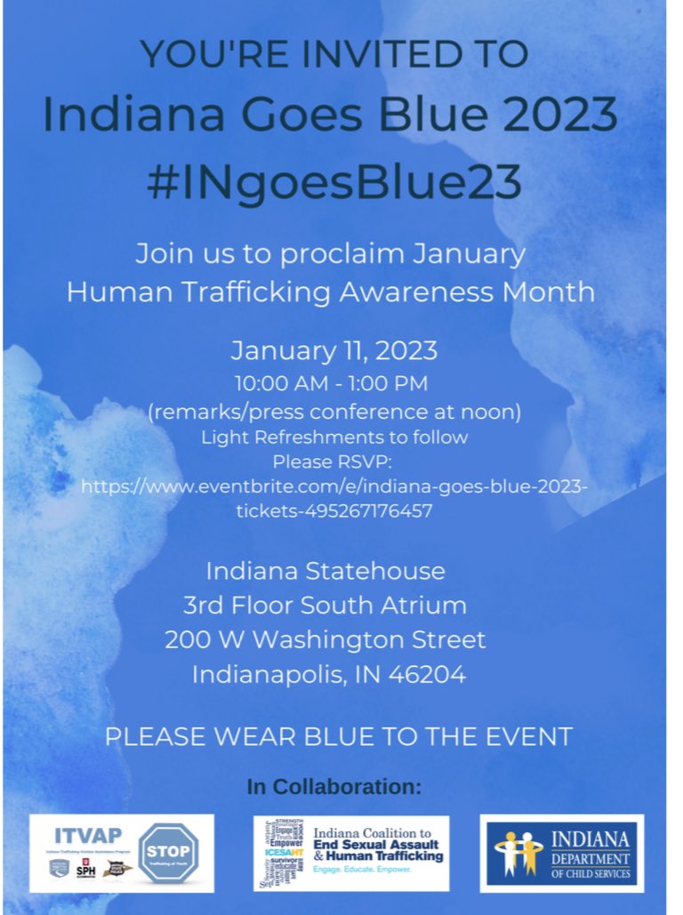 Join us @INYouthServices @ICESAHT @IndianaDCS #InGoesBlue23