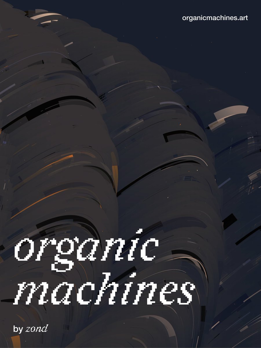 0xZond's tweet photo. gm 🌞 Organic Machines #5 to #8, tomorrow at around 2pm EST (i.e. ~22hrs from now) https://t.co/r7u0EYSzCw