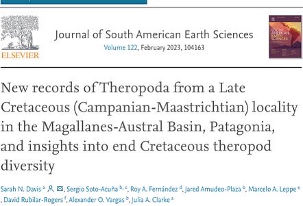 🦖😊🌿 Feliz de ilustrar estudio de  Patagonia Chilena de hace más de 70 millones de años, publicado en Journal of South American Earth Sciences de investigadores de la Universidad de Texas, de Universidad de Chile <a href="/RedPaleo_UChile/">Red Paleontológica U. de Chile</a> 
 e Instituto Antártico Chileno <a href="/inach_gob/">INACH</a>