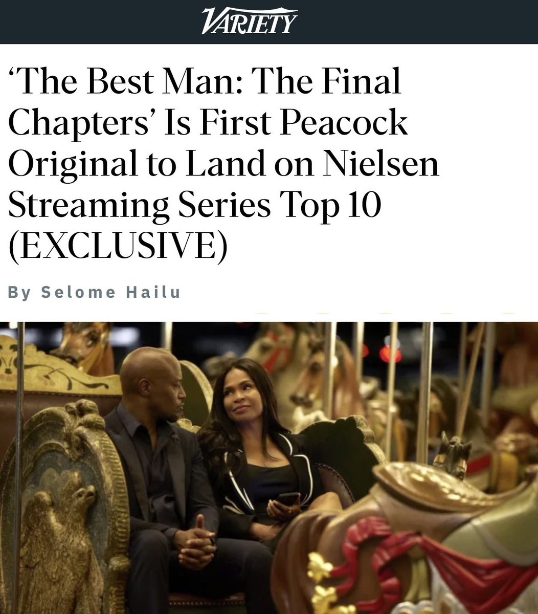 Thank you for supporting The Best Man: Final Chapters and the entire franchise all these years!
You’ve allowed us to share multigenerational stories of love, friendship, brotherhood, family, and more. @Peacock <a href="/Variety/">Variety</a> #TheBestManFinalChapters 

variety.com/2023/tv/news/p…