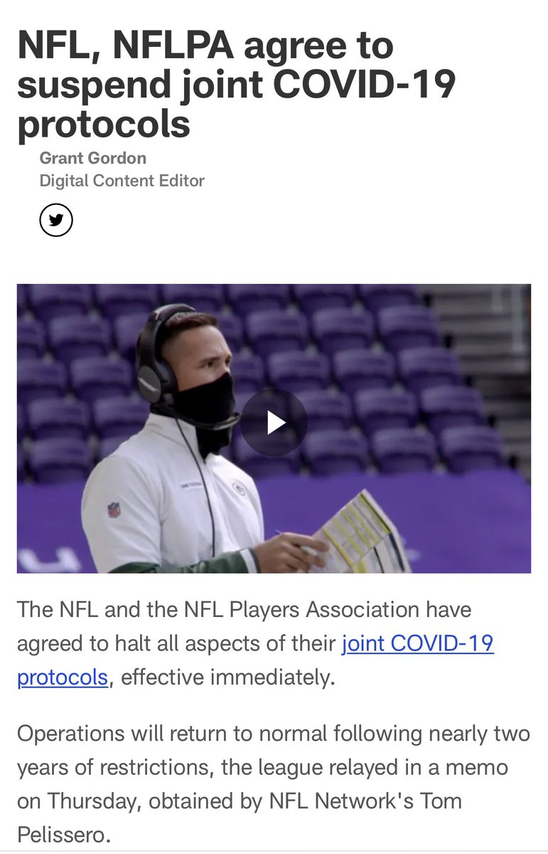 P_McCulloughMD's tweet image. What caused them to drop all protocols (assuming shots) despite continued cases?  Why are they not coming clean on blood clots, arrhythmias, and other problems in players?  Boosters for any?  Why no press questions?  #courageousdiscourse @NFL @NFLPA @espn @VigilantFox @stkirsch