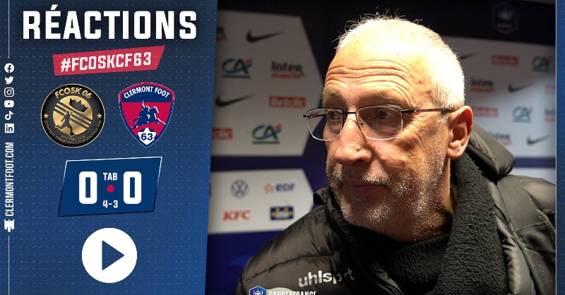 ClermontFoot's tweet photo. Les réactions en 🎥 de Pascal Gastien et Florent Ogier après #FCOSKCF63 ⤵️