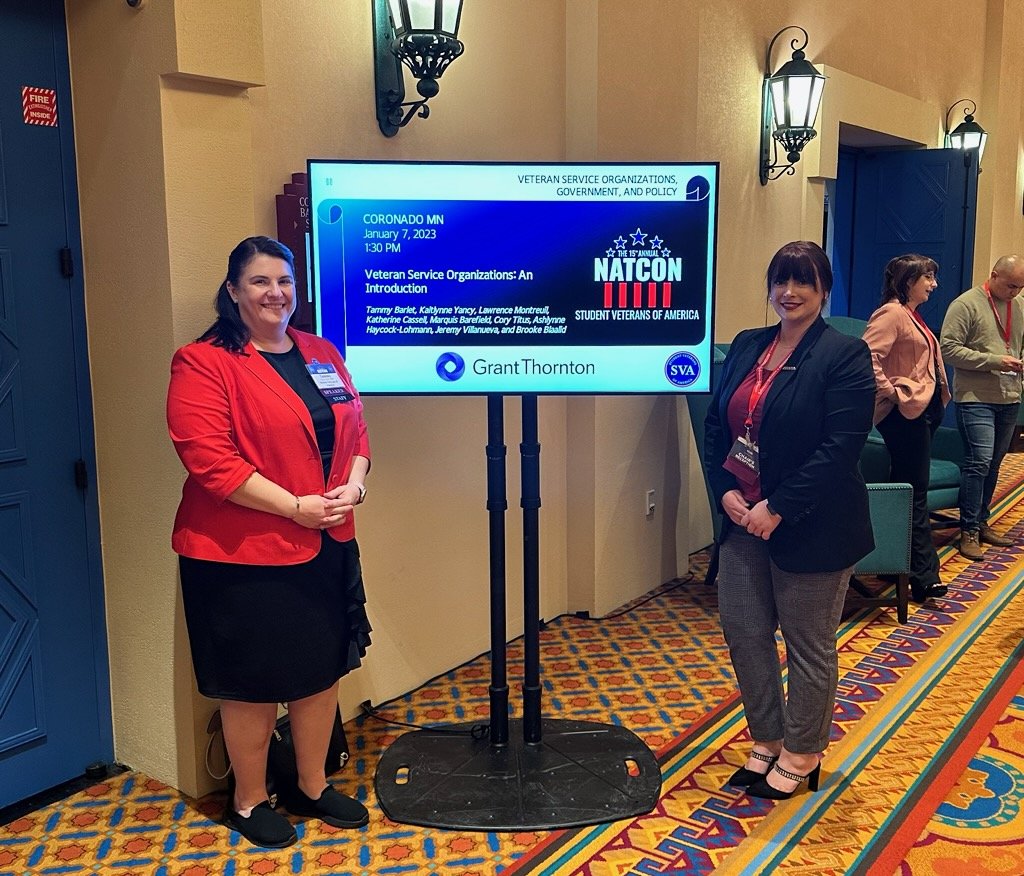 iava's tweet image. Great work by #IAVA&apos;s @KaitYancy, who joined other VSOs for a discussion on organizational priorities, available benefits, and membership opportunities for #StudentVets. This year&apos;s #NatCon2023 has been amazing! Thank you, @studentvets!!