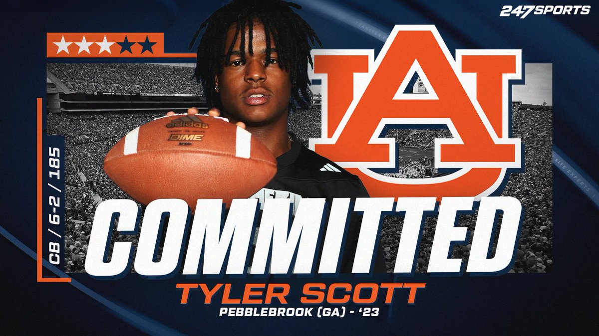 SWiltfong_'s tweet photo. BREAKING Mableton (Ga.) Pebblebrook DB Tyler Scott commits to #Auburn during the All-American Bowl (@AABonNBC). “Coach Crime (Wesley McGriff), Coach Zac (Etheridge), Coach Ty (Holder), they’re the reason I committed for real." Story here https://t.co/LA1fe6dZHz https://t.co/dmumwqZ2ih