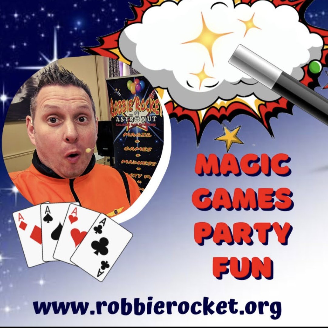 hirobbierocket's tweet photo. Book for your child's birthday party in 2023!!!!
Children's Party Entertainer ⭐⭐⭐⭐⭐ 🚀♠️♥️♣️♦️🚀🤩🤩🤩 #PartyMagician #Birthdays #RobbieRocket Go to https://t.co/xPm6dxzRty for party packages and plans. https://t.co/KRE6xjUOFM