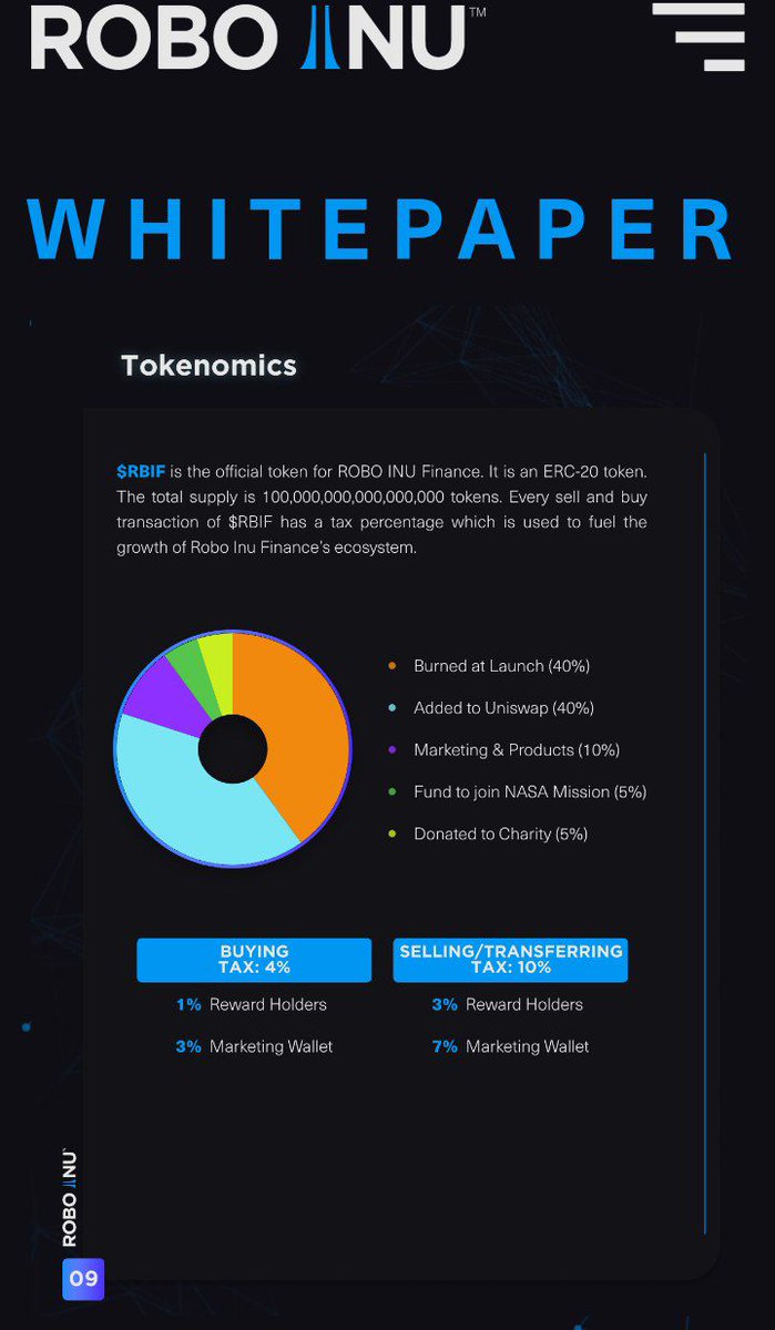 Wsalfybrand's tweet photo. Join us โค๏ธ
Why you need to invest in $RBIF
White paper ๐: https://t.co/9NBToHcu5H
#next1000x
#RBIF #RoboInuFinance #RoboInu #RoboInuwarriors
#Saitama #luffyinu #apolloinu #VOLTINU #samo #BONK https://t.co/kacpREXZjO