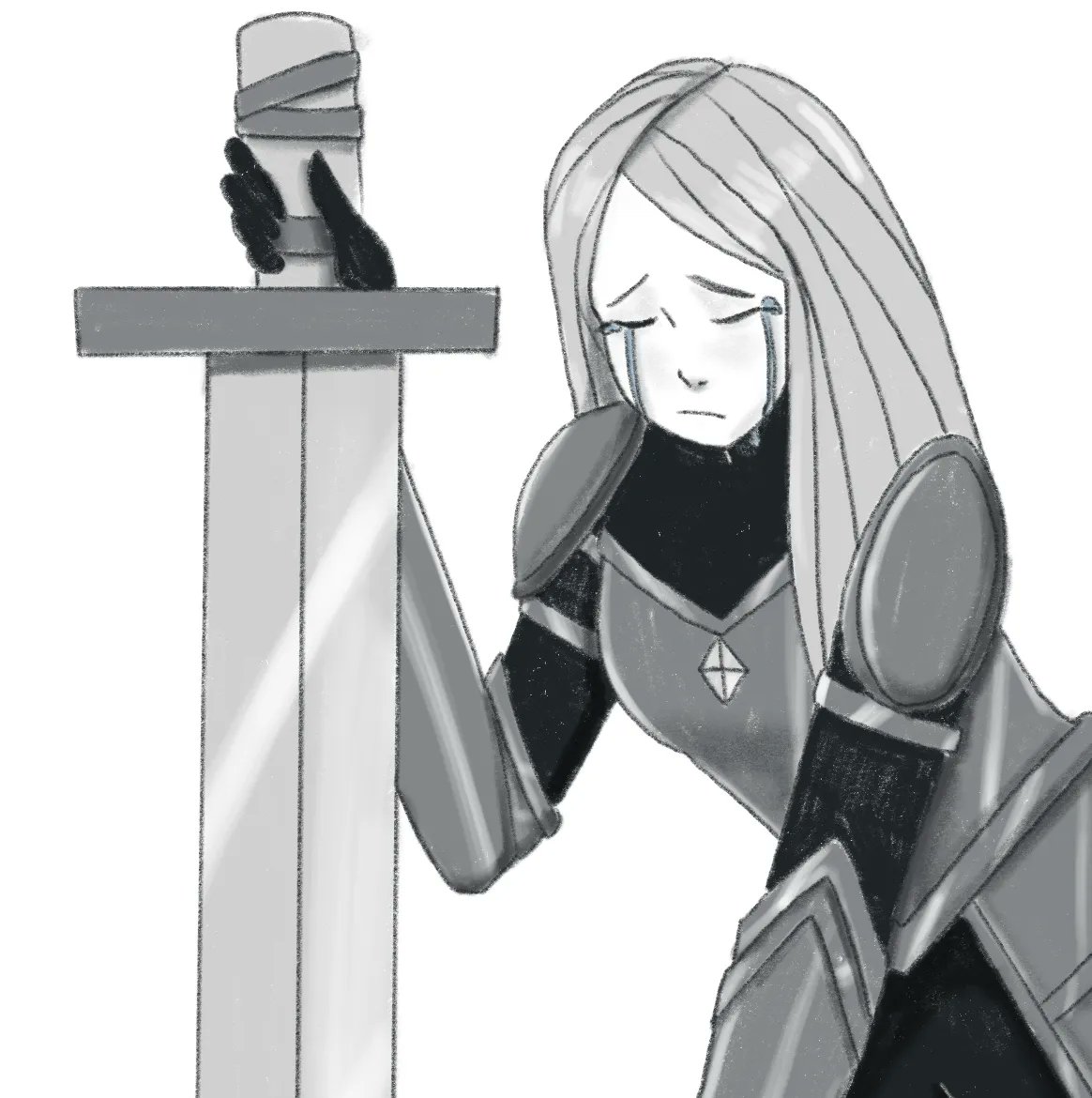 Mermaicheu's tweet photo. Amor 🖤
I tried to do something different this time⭐️
•
•
•
#armor #art #digitalart #visart #lineart #magicgirl #illustration_daily #pocreatedrawing #digitalsketching #sketchoftheday #illustrationart #sword #tears #artwork #sketch #painting #creative #simple https://t.co/bvfEkDikCD