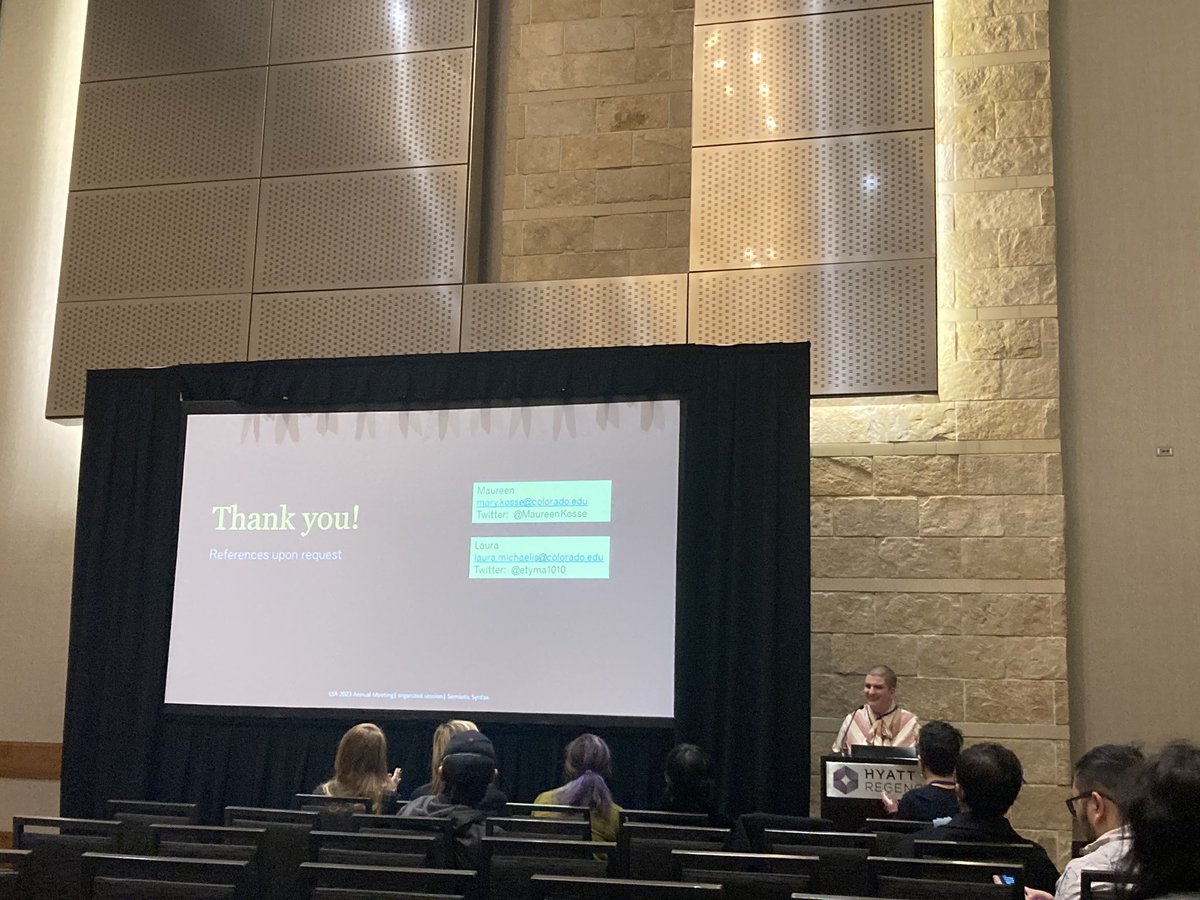 WOW - absolutely incredible talk <a href="/MaureenKosse/">💙 mkosse at bluesguy 💙</a>!!!! I was super sad when the time was up! #LSA2023