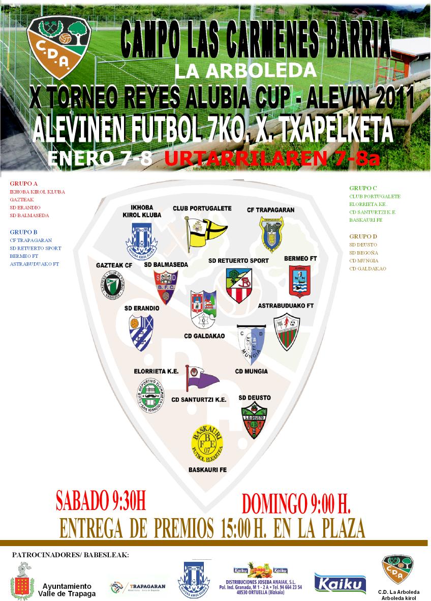 TORNEO ALUBIA CUP 2023

Estimados ikhobazales,

Hoy se ha disputado en los campos de Las Cármenes Barria de La Arboleda la X edición del Torneo Alubia Cup 2023 en categoría Alevín 2011.

En el día de hoy se han disputado las fases previas y mañana se celebrarán las fases finales.