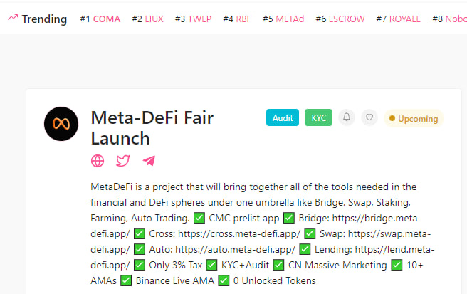 MetaDeFi tweet media