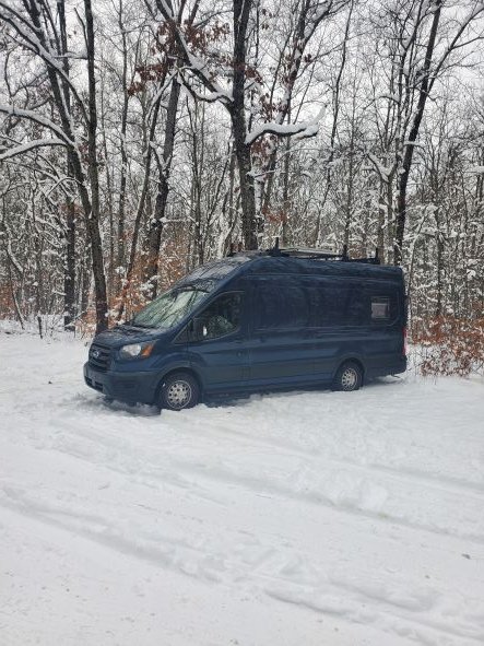 AnnKHowley's tweet photo. Winter #vanlife! Lots of snow, but no bugs, bears, snakes, or poison ivy. We tested our new heater and unintentionally tested the limits of compost. Check out my latest #PaddyWagon Tale at https://t.co/w6DUW7P6CX https://t.co/xK6PY19OmS