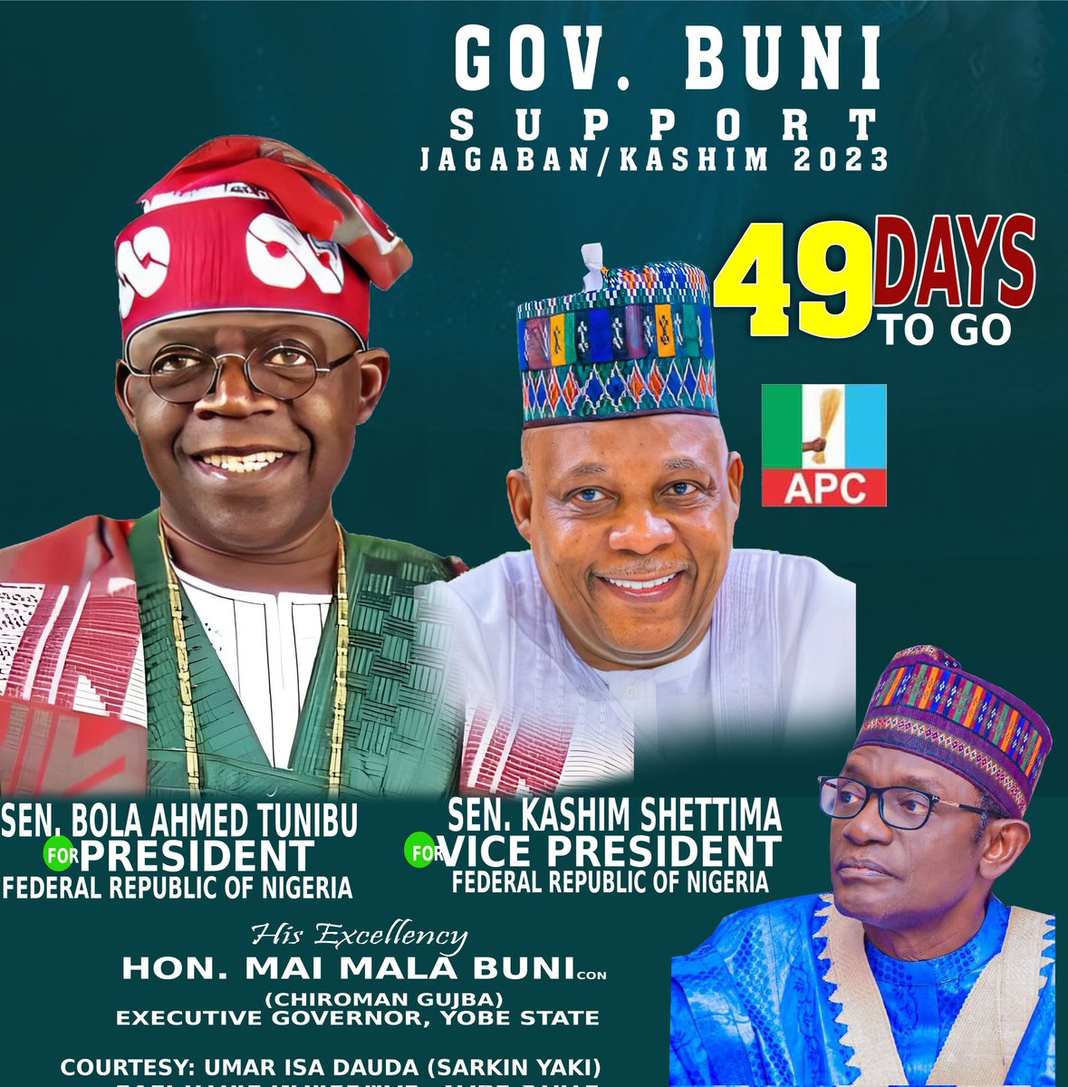 umarisa02's tweet photo. Solution 2023
@officialABAT
@KashimSM 
@ibrahimMbomai
@#BATKSM2023 
#RenewedHope2023 https://t.co/UXqYPfjX8r