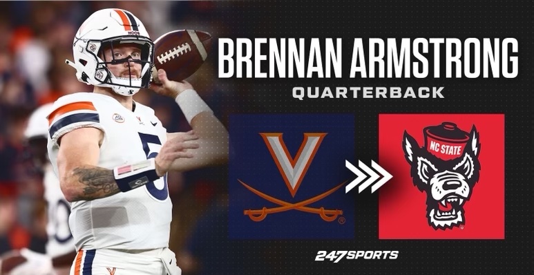 PackPride's tweet image. BREAKING: Former UVA QB Brennan Armstrong has officially announced he will transfer to NC State for the 2023 season.

Full story:
247sports.com/college/north-…