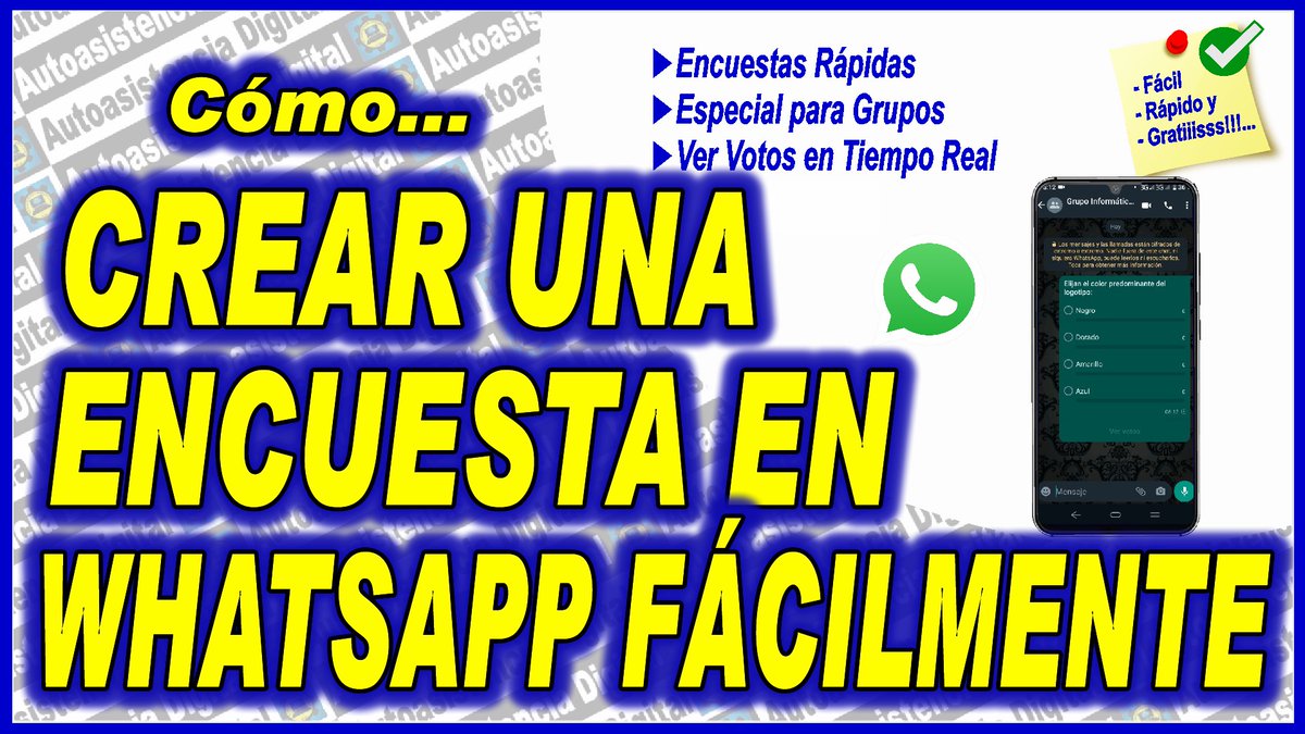 Como Crear Encuestas en WhatsApp Facilmente – Autoasistencia Digital autoasistenciadigital.com/crea-encuestas… a través de <a href="/AutoasisDigital/">Autoasistencia Digital</a>  #EncuestasWhatsApp #Encuesta #WhatsApp #Tips #WhatsAppTips #TrucosWhatsApp #EncuestaOnline #EncuestaDigital