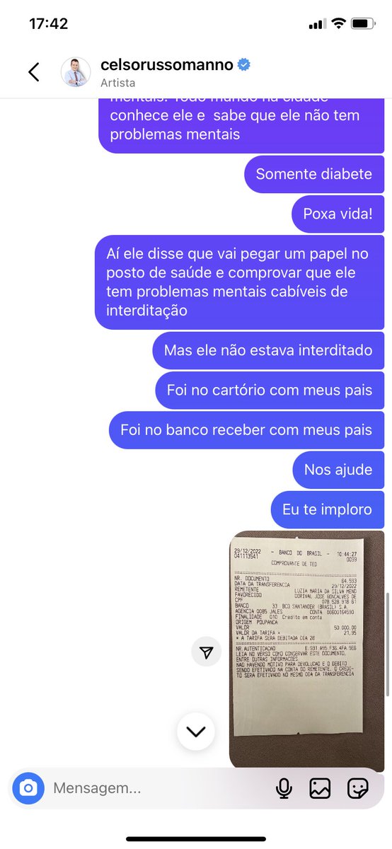 dcmendonca2's tweet photo. @proconspoficial @celsorussomanno @proconspoficial Nos ajude.Meus pais compraram uma casa e estão querendo a casa de volta.Eles pagaram o valor pedido,tem contrato pronto para a escritura.Nos ajude pelo amor de Deus😭Pagamos e tenho áudio do irmão ameaçando entrar na justiça pra tomar nossa casa. https://t.co/alxZCPNJpg