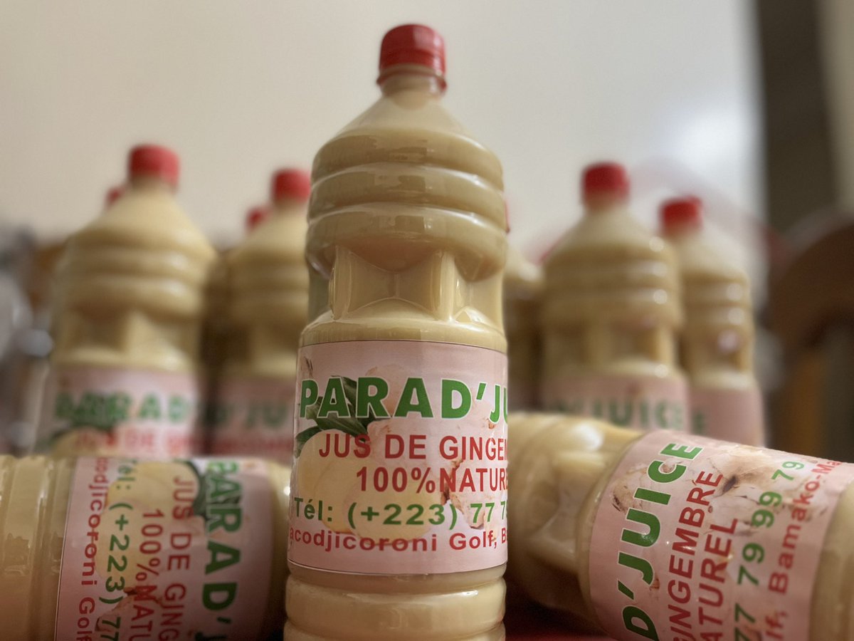 Votre jus de gingembre 100% naturel #ParadJuice Contactez-nous au 77799979