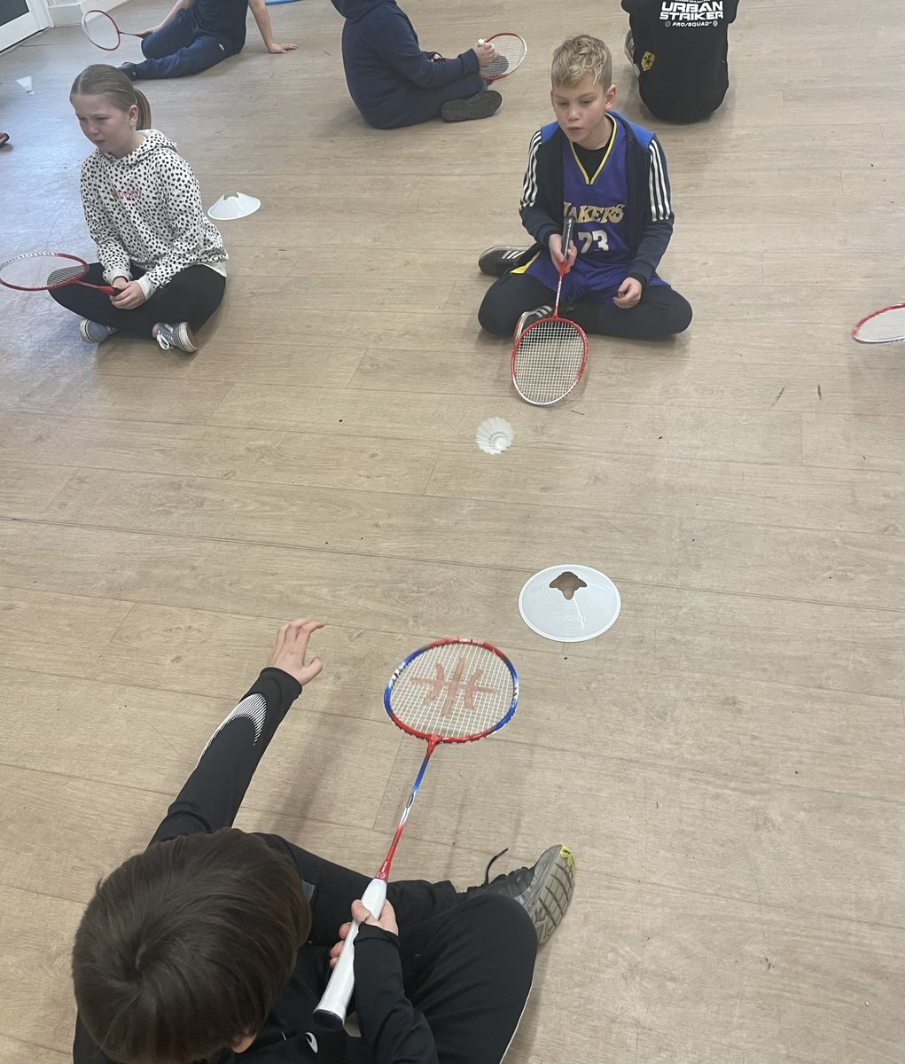 🏸 All children had the opportunity this week to experience a number of sessions led by sports leaders. Here are Y5 having a go at seated badminton.  🏸