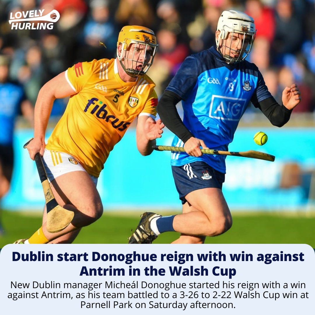 _LovelyHurling's tweet photo. Winning start for Donoghue and Dublin!
•
•
#hurling #gaa #walshcup #dublin #antrim https://t.co/CLBHQduSMa
