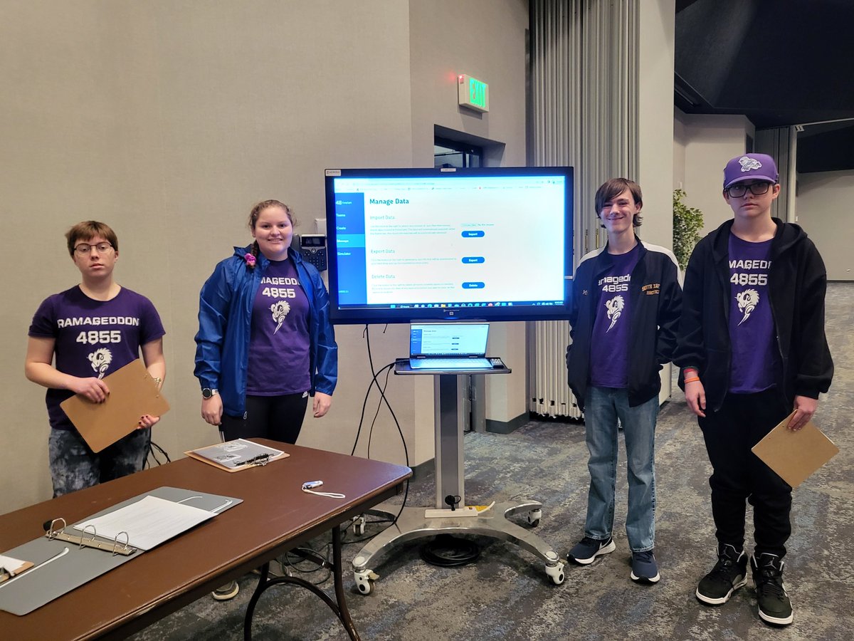 Ramageddon4855's tweet photo. Team 4855 Ramageddon at today's Kickoff event at Lake Michigan College. Thanks to the event organizers! https://t.co/13BL7VZmBF