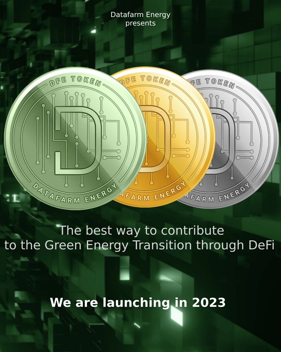 $DFE The only token that allows you to invest in : 
- Accelerating sovereign and renewable energy production #Greentech
- massive reduction of waste #Cleantech 
- securing the #Bitcoin network 

WhitePaper: linktr.ee/datafarmenergy