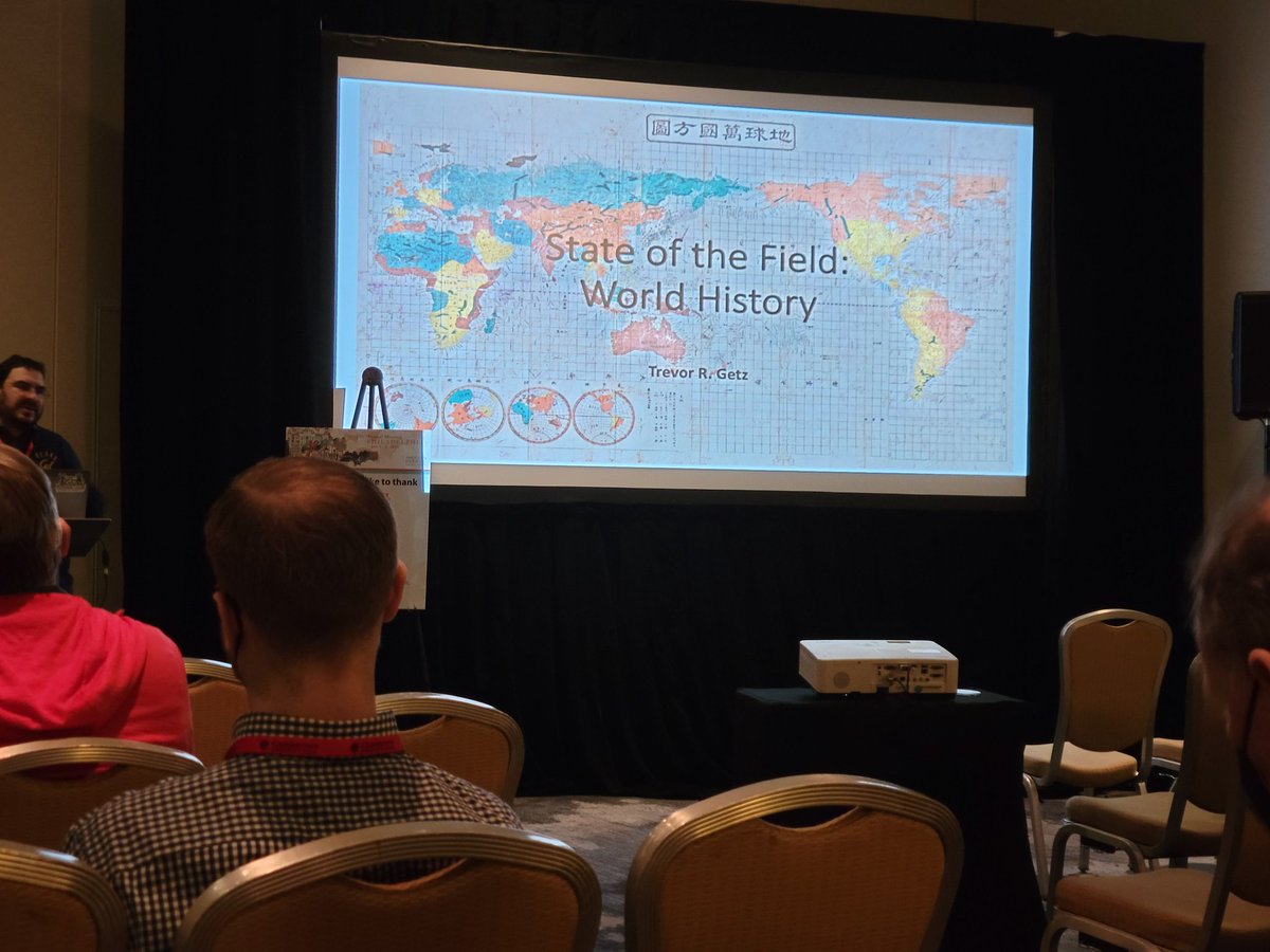 RachelEngl's tweet photo. Now back and enjoying this fascinating panel on teaching world history! #AHA23 https://t.co/eRlkXPRnOT