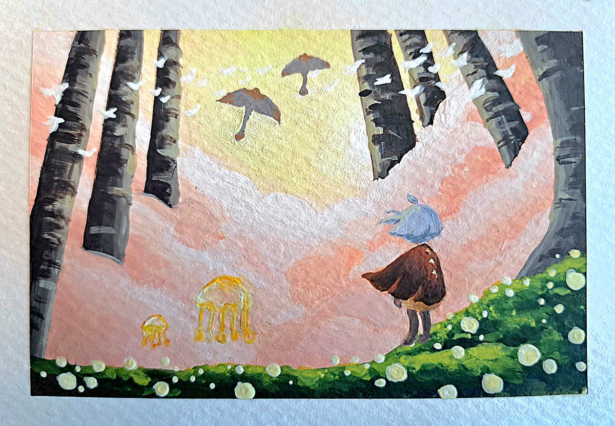 Small Gouache painting from my favorite area in the whole game 🍃🥰🌿 #SkyChildrenOfTheLight #skychildrenofthelightart