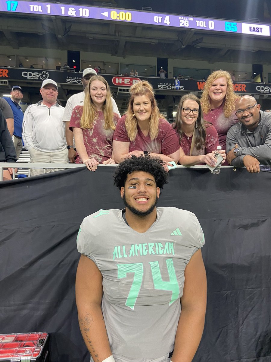 Enjoyed watching @KadynProctor1 play in the #AllAmericanBowl today! On to @AlabamaFTBL #RollTide