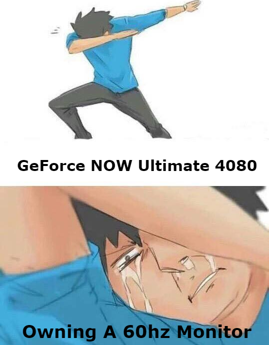 GameFusion_'s tweet photo. Who's all shopping for a 240hz monitor in the January sales then? 

#GeForceNOW #GFN #GeforceNOWUltimate #CloudGaming https://t.co/WLqwUXOMsV