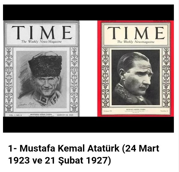 Dünyada 35 ülkede heykeli olan, 120 cadde ve 35 meydana adı verilen tek Dünya Lideri Mustafa Kemal Atatürk'tür.New York Times Ocak 1923 tarihli haberinde "Bir avuç Türk, dünyaya meydan okudu
 #YaşasınCumhuriyet #GaziMustafaKemalAtatürk  #AtatürküÇokSeviyorum
