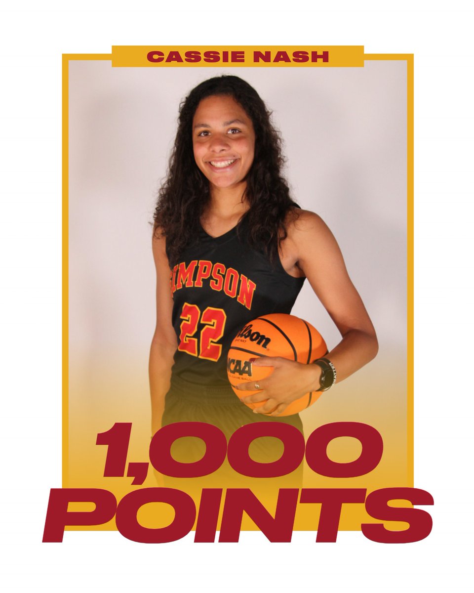 Congratulations to Cassie Nash on becoming the 19th member of <a href="/SCStorm_WBB/">Simpson Women’s Basketball</a>'s 1,000-point club with 20 points in today's win over Luther! 

#rollriversWBB #d3hoops