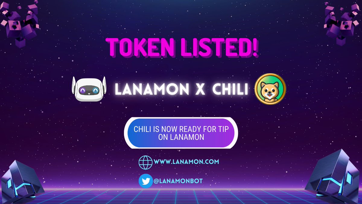 Now, you can make tips, rains and use all the functionalities of lanamon tip bot with <a href="/chili_solana/">Chili | $CHILI</a> $CHILI

how use the bot? read more on lanamon.com/support