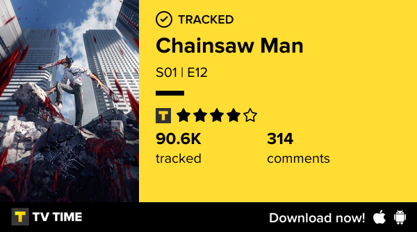 awhrdylan's tweet photo. I've just watched episode S01 | E12 of Chainsaw Man! #chainsawman  https://t.co/TIVEHoJJGR #tvtime https://t.co/fXSF4YP8u2