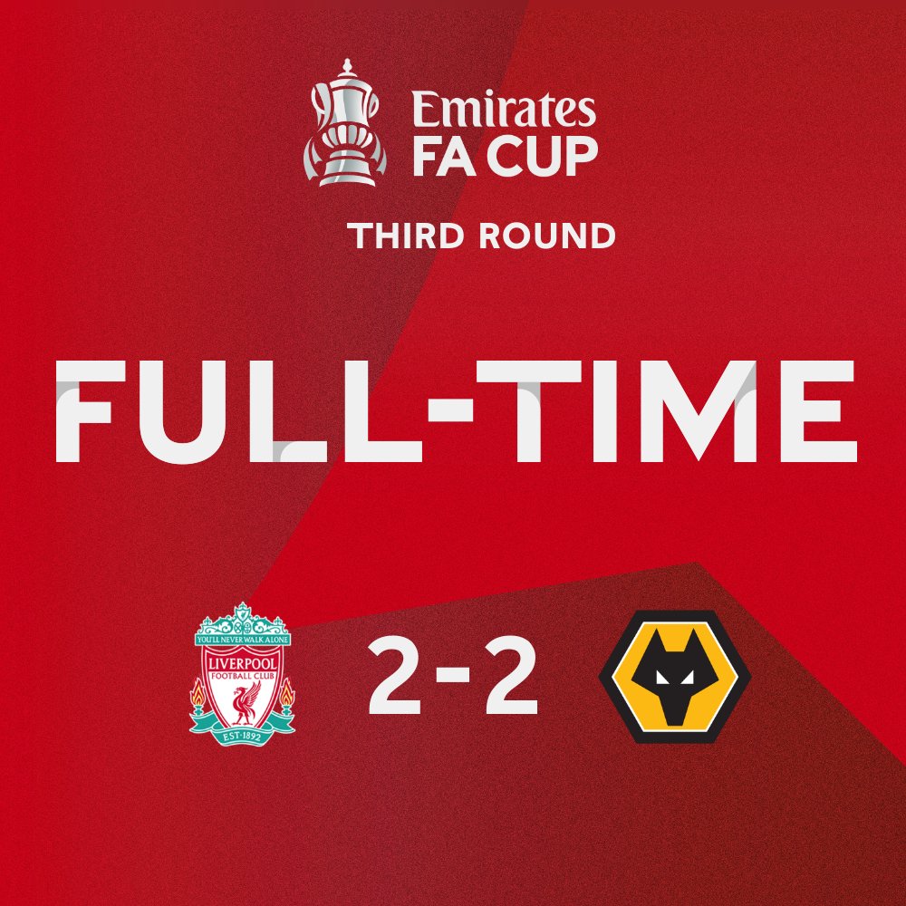 Emirates FA Cup on Twitter "Fulltime at Anfield, and the two sides